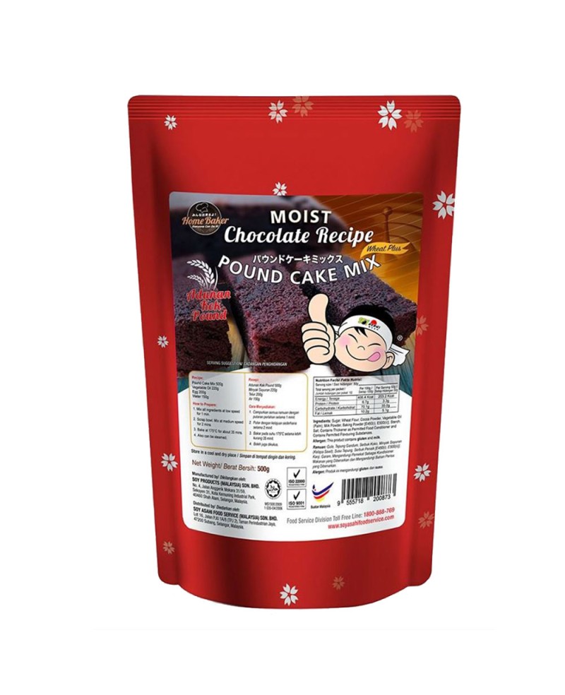 Soy Asahi Pound Cake Mix - Moist Chocolate 500g