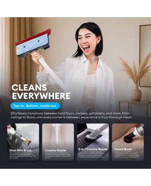 VM1 Pro 3in1 Vacuum Mop Sweep 16000PA Strong Suction Dust Mite Removal Lightweight Low Noise Self-Standing Design