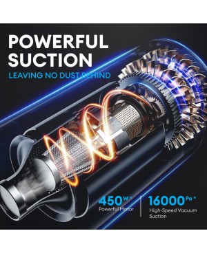 VM1 Pro 3in1 Vacuum Mop Sweep 16000PA Strong Suction Dust Mite Removal Lightweight Low Noise Self-Standing Design