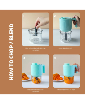 All-In-One Wireless Food Processor (USB Type-C Charging)