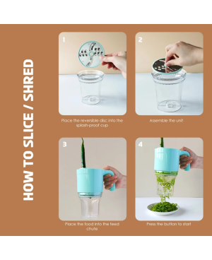 All-In-One Wireless Food Processor (USB Type-C Charging)