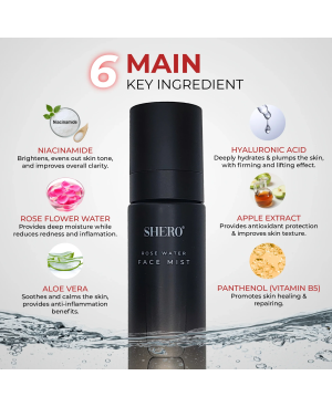 [New Packaging] SHERO Against Blue Light Rose Water Face Mist [EXP: 05/2028]