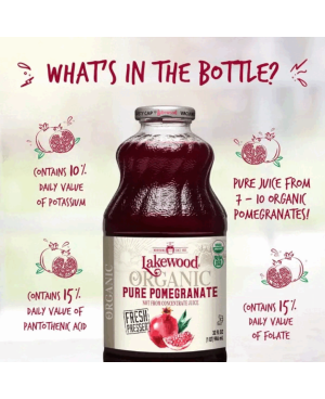 LAKEWOOD Organic PURE Pomegranate (Gluten Free)