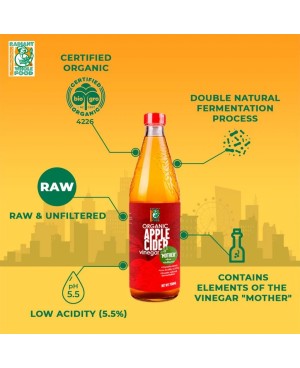 Radiant Organic Apple Cider Vinegar 750ML