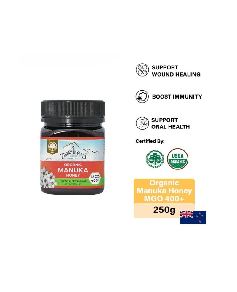 Tranzalpine Organic Manuka Honey MGO 400+ ( 250g )