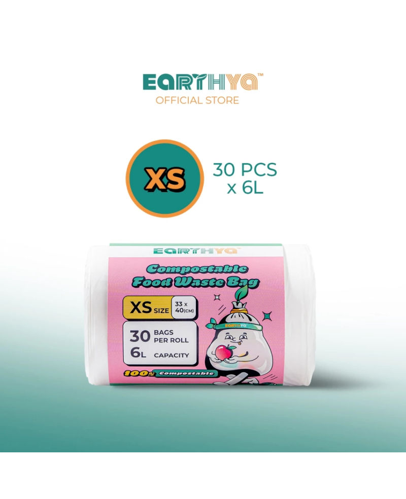 Earthya Compostable Food Waste Bag - XS Size ( 1ctn/24rolls X 30 pcs )