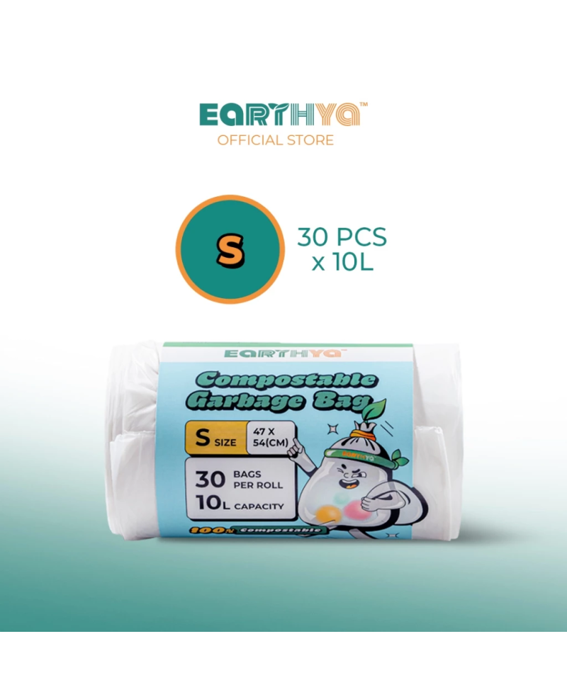 Earthya Compostable Garbage Bag - S Size ( 1ctn/12rolls X 30 pcs )