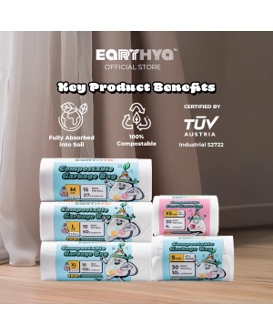 Earthya Compostable Garbage Bag - S Size ( 1ctn/12rolls X 30 pcs )
