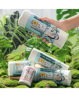 Earthya Compostable Garbage Bag - M Size ( 1ctn/12rolls X 15 pcs )