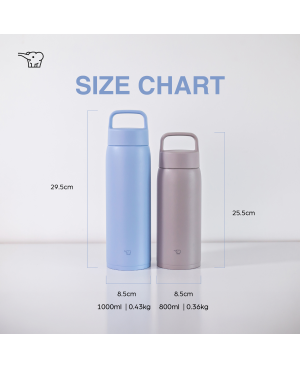 ZOJIRUSHI 1.0L S/S TWIST OPEN MUG - SU-DA100