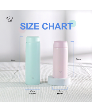 ZOJIRUSHI 0.35L S/S TWIST OPEN MUG BASIC SERIES - SU-CA-35