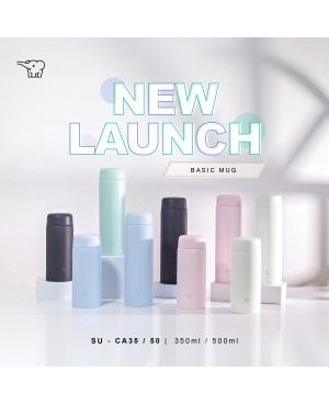 ZOJIRUSHI 0.50L S/S TWIST OPEN MUG BASIC SERIES - SU-CA-50