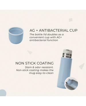 ZOJIRUSHI 0.5L S/S BOTTLE WITH CUP - SV-GR-50