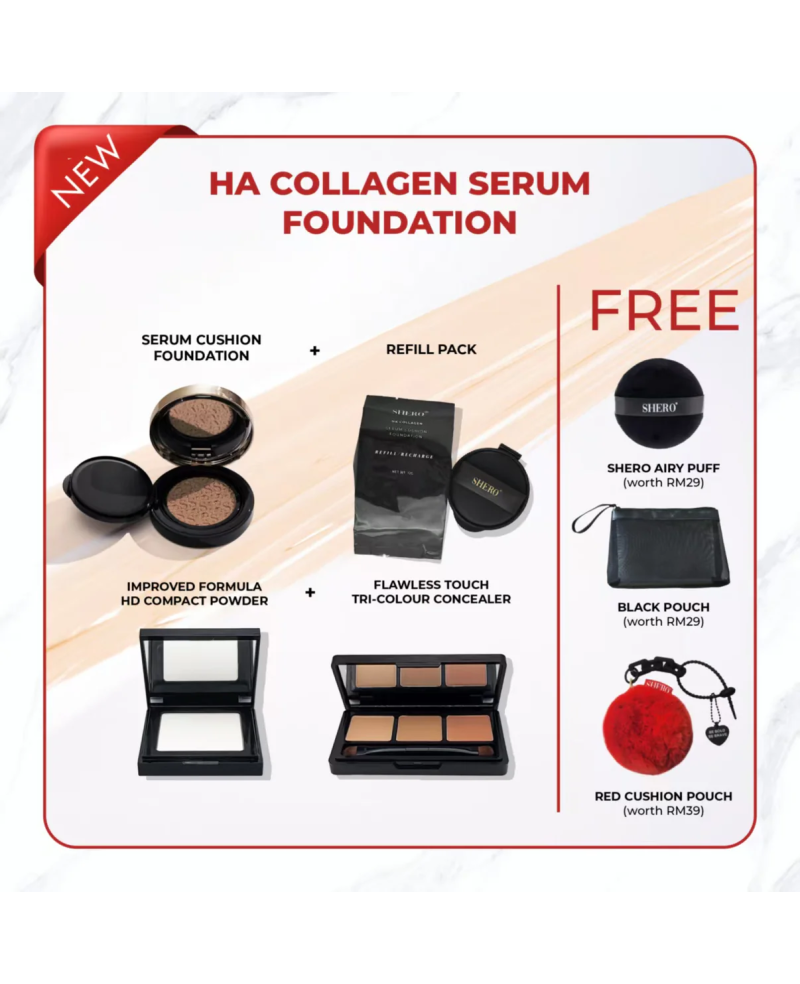 [MARCH PROMOTIONS BUNDLE - 02] SHERO HA Collagen Serum Foundation Bundle