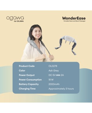 [New Arrival 2025] Ogawa by Ogawa WonderEaseX Portable Neck & Back Massager