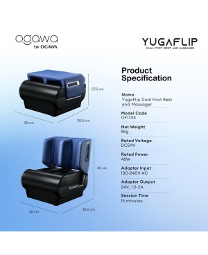 [New Arrival] Ogawa by OGAWA YugaFlip Dual Foot Rest & Massager