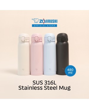ZOJIRUSHI SUS316L 0.48L ONE TOUCH MUG - SM-WE48C