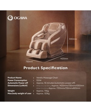 [NEW ARRIVAL] OGAWA Verello Massage Chair Free 3in1 Leather Kit