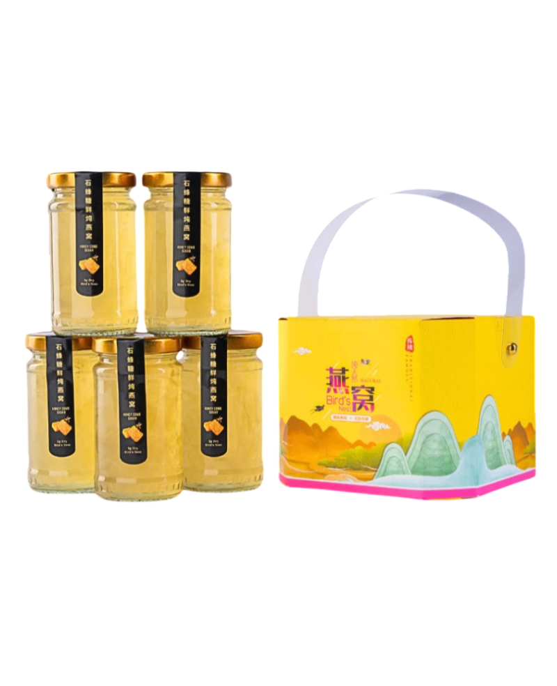 Bird's Nest 3g/110ml - Fresh Cooked Honey Sugar Instant Drink 鲜炖燕窝石蜂糖口味 3g克/110ml毫升 [ 5 Btls瓶 X 1 Box盒 ]