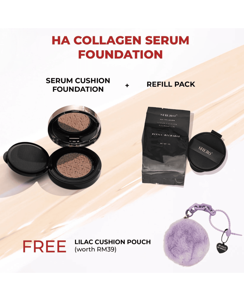 【 AUGUST PROMOTIONS 】[ BUNDLE - 01 ] SHERO HA Collagen Serum Foundation