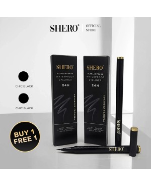 [ Buy 1 Free 1 ] SHERO Advanced Formula Ultra Intense Waterproof Eyeliner [ EXP: 05/2028 ]