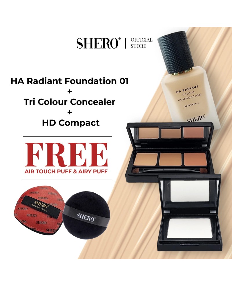 【 AUGUST PROMOTIONS 】[NEW] SHERO Flawless Base Trio HA Radiant Foundation