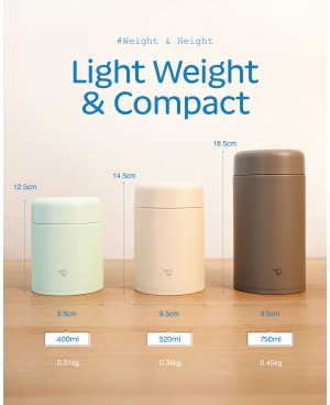 ZOJIRUSHI 0.52L S/S FOOD JAR - SW-LA-52H
