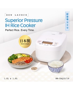 ZOJIRUSHI PRESSURE IH RICE COOKER & WARMER - NW-YAQ10/18