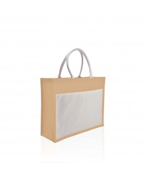 JR236 – Big Jute Bag with Front Pocket