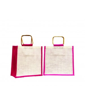 JR828 - Jute Bag with Cane Handle