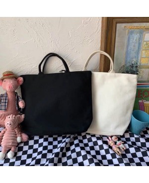 Canvas Tote Bag with Zip & Inner pocket – High Quality Korea Style Bag