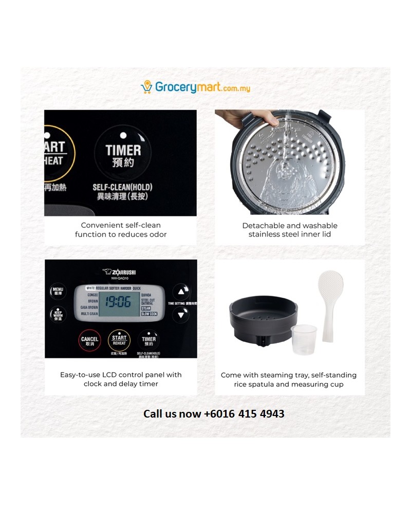 ZOJIRUSHI 1L/1.8L IH RICE COOKER & WARMER - NW-QAQ10/18
