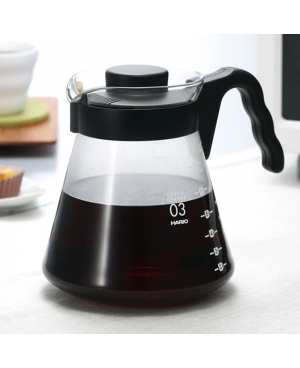 HARIO V60 GLASS SERVER 1000ML (PLASTIC HANDLE) VCS -03 - Black