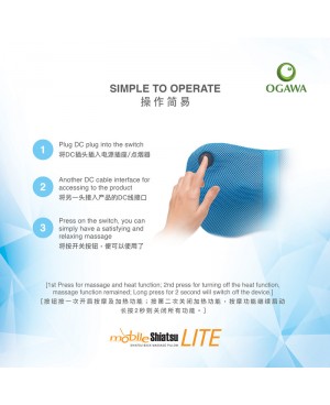 OGAWA MOBILE SHIATSU LITE SHIATSU KNEADING MASSAGE PILLOW – ASHWOOD (OG 2015)
