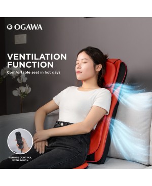 OGAWA MOBILE SEAT XE DUO PRO DUAL-ACTION PORTABLE MASSAGE CUSHION (OZ 1007) – CHERRY RED