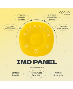 OGAWA BY OGAWA TURBOREVIVE HOT & COLD PORTABLE MASSAGE GUN - SUNSHINE YELLOW (OG 1102L)