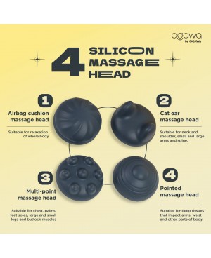 OGAWA BY OGAWA TURBOREVIVE HOT & COLD PORTABLE MASSAGE GUN - SUNSHINE YELLOW (OG 1102L)