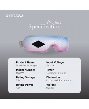 OGAWA SMART EYE EYE MASSAGER – AURORA BREEZE (OE 0999)