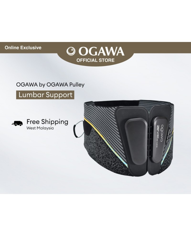 OGAWA PULLEY LUMBAR SUPPORT - BLACK (OM 1129)