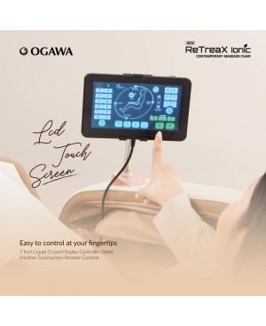 OGAWA RETREAX IONIC CONTEMPORARY MASSAGE CHAIR SAND CREAM (OG 5572)