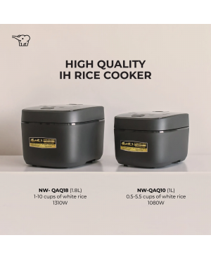 ZOJIRUSHI 1L/1.8L IH RICE COOKER & WARMER - NW-QAQ10/18