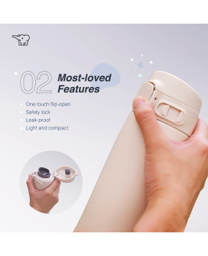 ZOJIRUSHI 0.95L S/S ONE TOUCH FLIP-OPEN MUG - SM-VS95/VB95