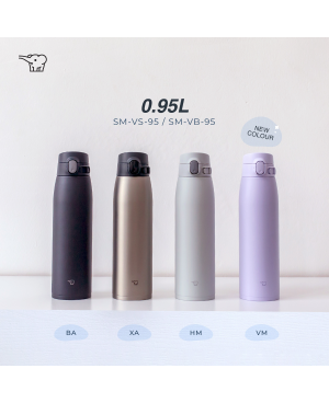 ZOJIRUSHI 0.95L S/S ONE TOUCH FLIP-OPEN MUG - SM-VS95/VB95