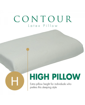 GETHA Contour Latex Pillow  (Cotton Fabric / Tencel Fabric)