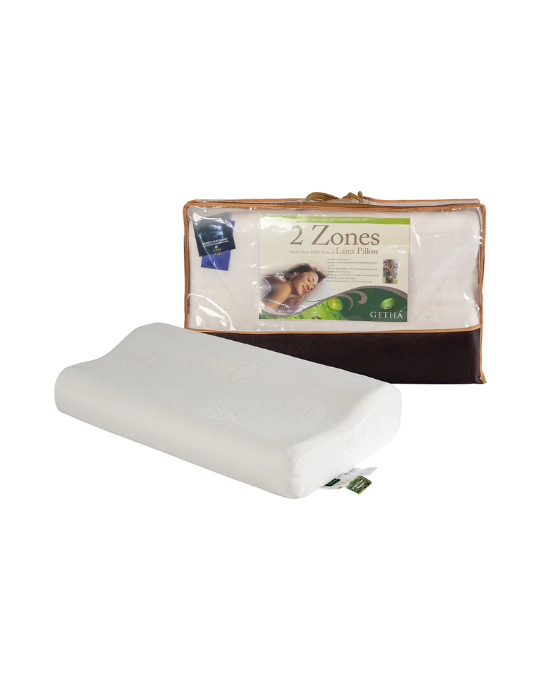 GETHA 2 Zone Latex Pillow (Cotton Fabric / Tencel Fabric)