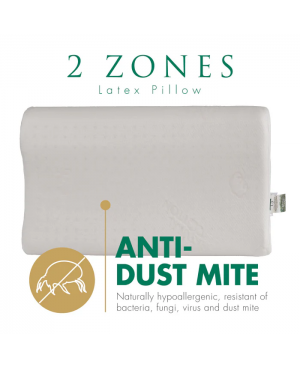 GETHA 2 Zone Latex Pillow (Cotton Fabric / Tencel Fabric)