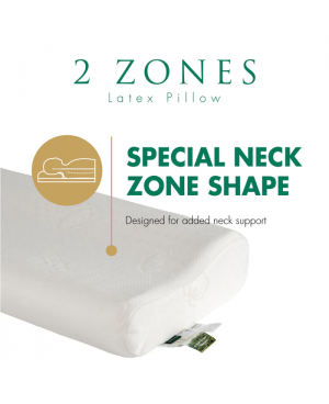 GETHA 2 Zone Latex Pillow (Cotton Fabric / Tencel Fabric)
