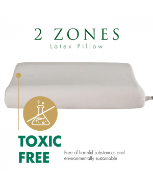GETHA 2 Zone Latex Pillow (Cotton Fabric / Tencel Fabric)