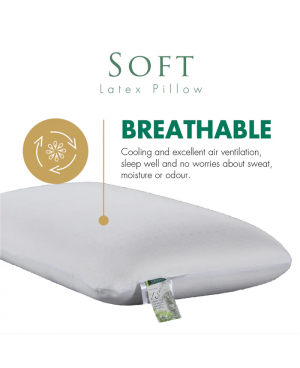 GETHA Soft Latex Pillow (Cotton Fabric / Tencel Fabric)