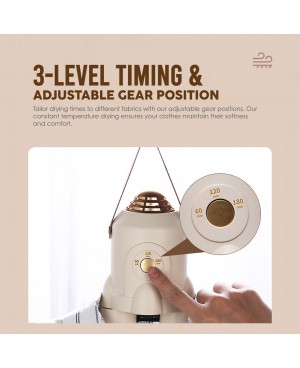 3in1 Multi-functional Dryer Portable Clothes Shoe Dryer with Foot Warmer Massage Silent Operation Quick Dry